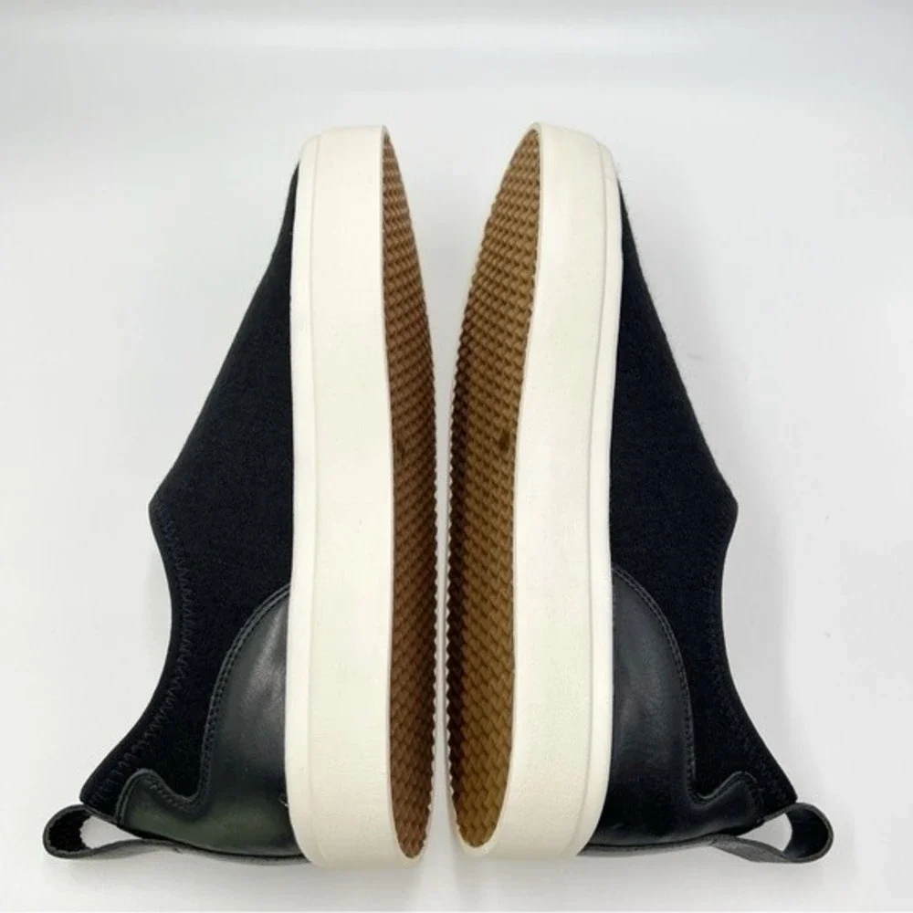 NEW Lucky Brand Womens Size 8.5 Black White Platform Slip On Sneakers Shoes